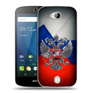 Силиконовый чехол на Acer Liquid Z530 с принтом Флаг России