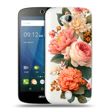 Силиконовый чехол на Acer Liquid Z530 с принтом цветы Силиконовый чехол на Acer Liquid Z530 с принтом цветы