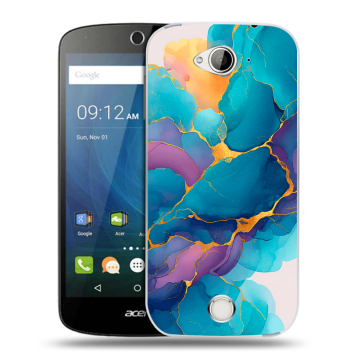 Силиконовый чехол на Acer Liquid Z530 с принтом Мрамор блестки Силиконовый чехол на Acer Liquid Z530 с принтом Мрамор блестки