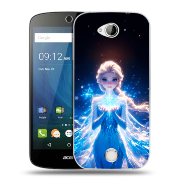 Силиконовый чехол на Acer Liquid Z530 с принтом Холодное сердце Frozen