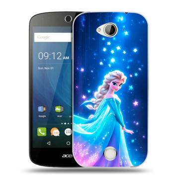Силиконовый чехол на Acer Liquid Z530 с принтом Холодное сердце Frozen