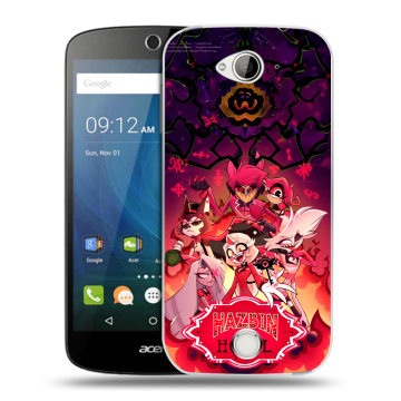 Силиконовый чехол на Acer Liquid Z530 с принтом Hazbin Hotel Отель Хазбин