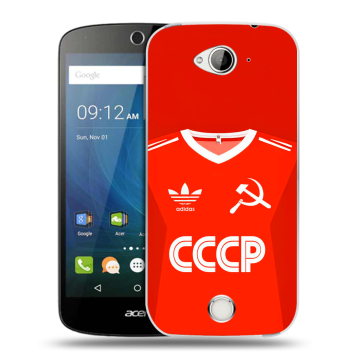 Силиконовый чехол на Acer Liquid Z530 с принтом Флаг Герб СССР Силиконовый чехол на Acer Liquid Z530 с принтом Флаг Герб СССР