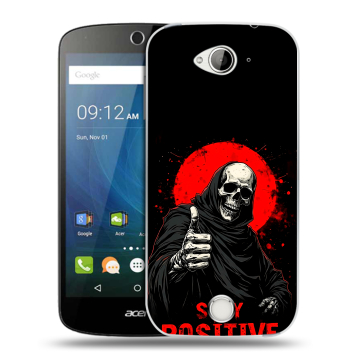 Силиконовый чехол на Acer Liquid Z530 с принтом смешной скелет Силиконовый чехол на Acer Liquid Z530 с принтом смешной скелет