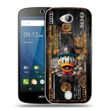 Силиконовый чехол на Acer Liquid Z530 с принтом Дональд Дак Доллар