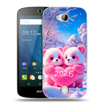 Силиконовый чехол на Acer Liquid Z530 с принтом Новый год Силиконовый чехол на Acer Liquid Z530 с принтом Новый год