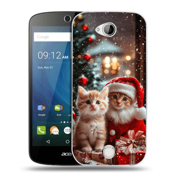 Силиконовый чехол на Acer Liquid Z530 с принтом Новый год Силиконовый чехол на Acer Liquid Z530 с принтом Новый год