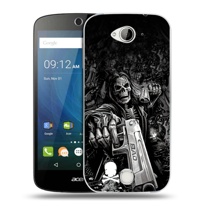 Силиконовый чехол на Acer Liquid Z530 с принтом Скелет Силиконовый чехол на Acer Liquid Z530 с принтом Скелет