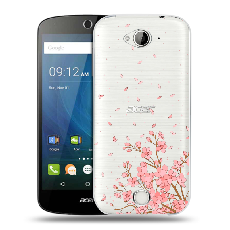 Силиконовый чехол на Acer Liquid Z530 с принтом Ветка сакуры Силиконовый чехол на Acer Liquid Z530 с принтом Ветка сакуры