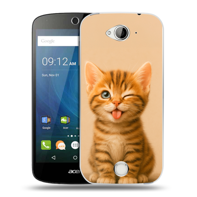 Силиконовый чехол на Acer Liquid Z530 с принтом котенок Силиконовый чехол на Acer Liquid Z530 с принтом котенок