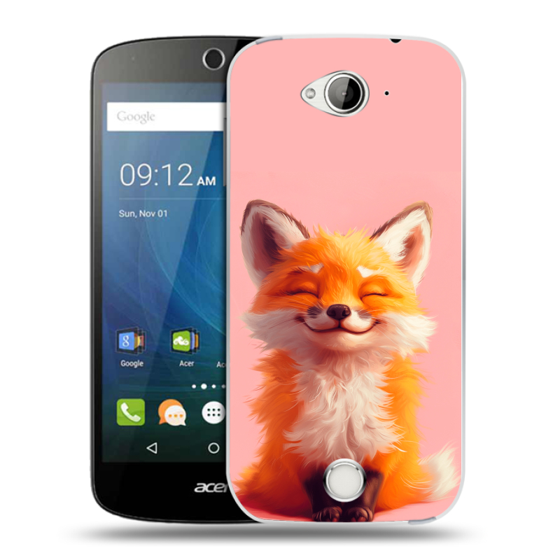 Силиконовый чехол на Acer Liquid Z530 с принтом милая лиса Силиконовый чехол на Acer Liquid Z530 с принтом милая лиса