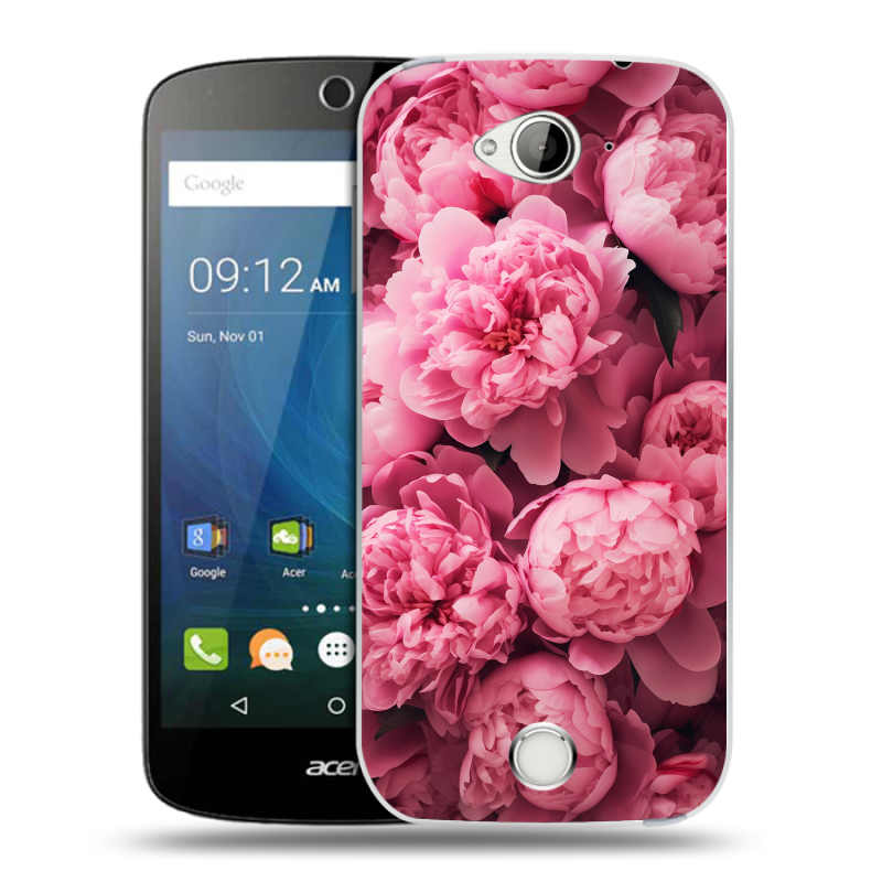 Силиконовый чехол на Acer Liquid Z530 с принтом цветы пионы Силиконовый чехол на Acer Liquid Z530 с принтом цветы пионы