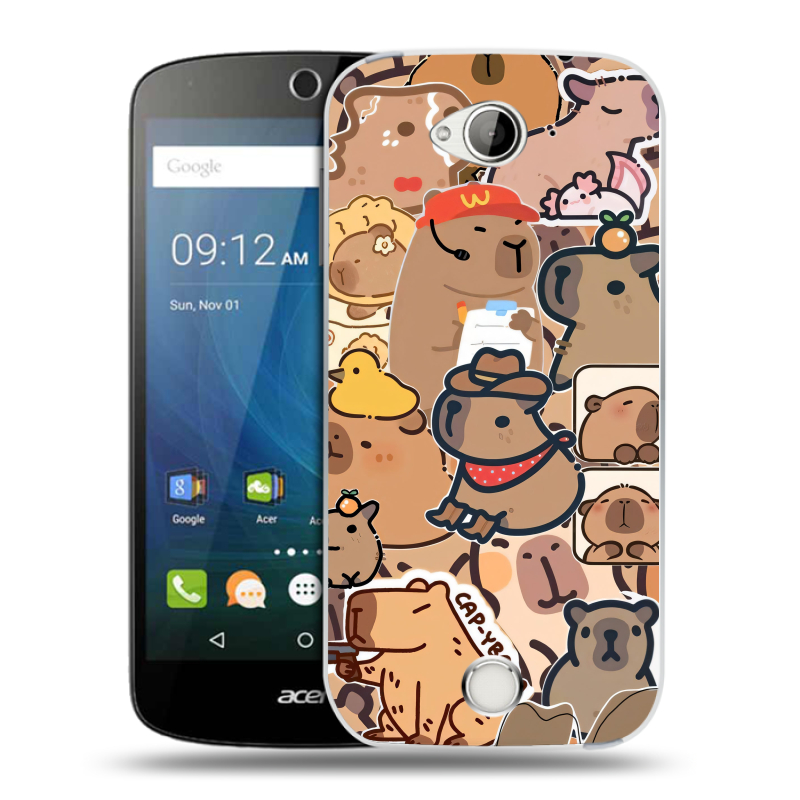 Силиконовый чехол на Acer Liquid Z530 с принтом капибара Силиконовый чехол на Acer Liquid Z530 с принтом капибара