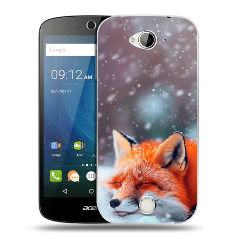 Силиконовый чехол на Acer Liquid Z530 с принтом лиса Силиконовый чехол на Acer Liquid Z530 с принтом лиса