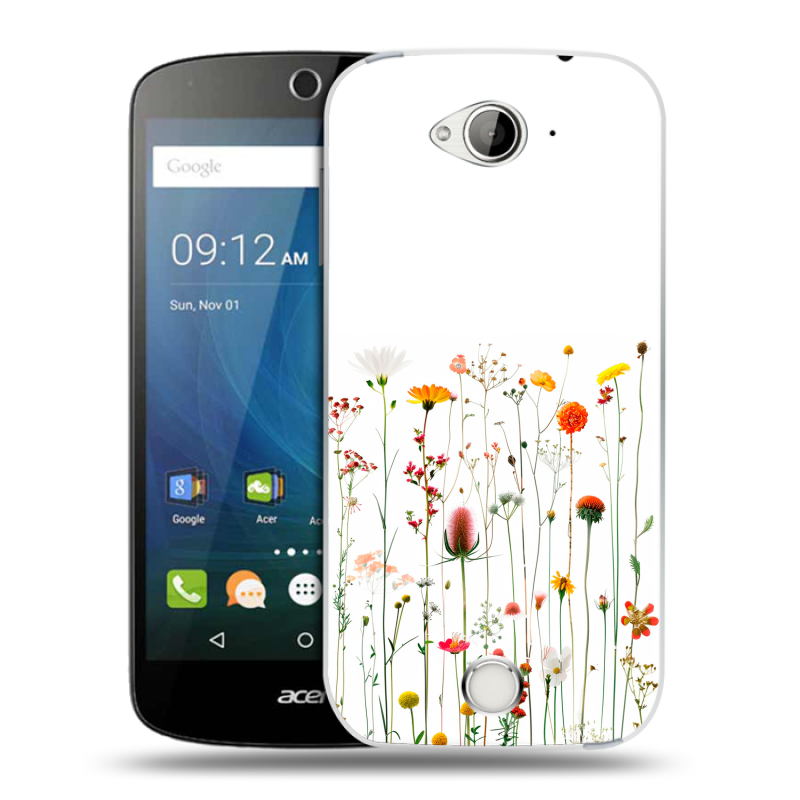Силиконовый чехол на Acer Liquid Z530 с принтом цветы Силиконовый чехол на Acer Liquid Z530 с принтом цветы