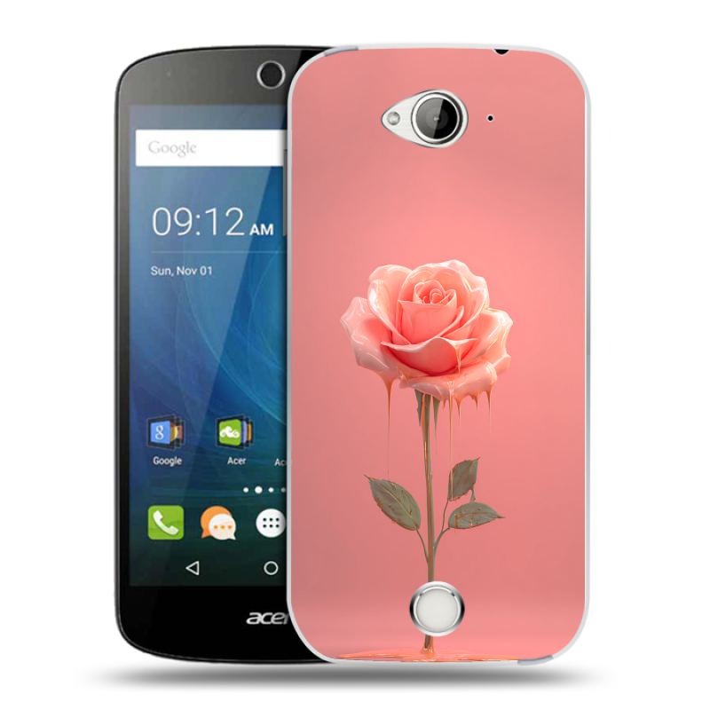 Силиконовый чехол на Acer Liquid Z530 с принтом Розовая роза Силиконовый чехол на Acer Liquid Z530 с принтом Розовая роза