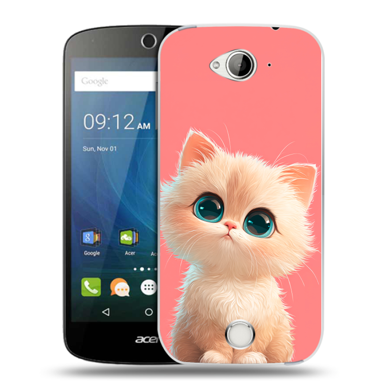 Силиконовый чехол на Acer Liquid Z530 с принтом Розовый котенок Силиконовый чехол на Acer Liquid Z530 с принтом Розовый котенок