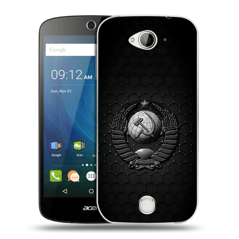Силиконовый чехол на Acer Liquid Z530 с принтом Герб Флаг СССР Силиконовый чехол на Acer Liquid Z530 с принтом Герб Флаг СССР