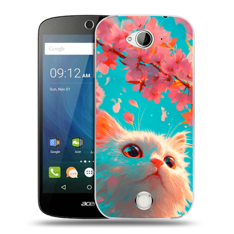 Силиконовый чехол на Acer Liquid Z530 с принтом Красивый кот Силиконовый чехол на Acer Liquid Z530 с принтом Красивый кот