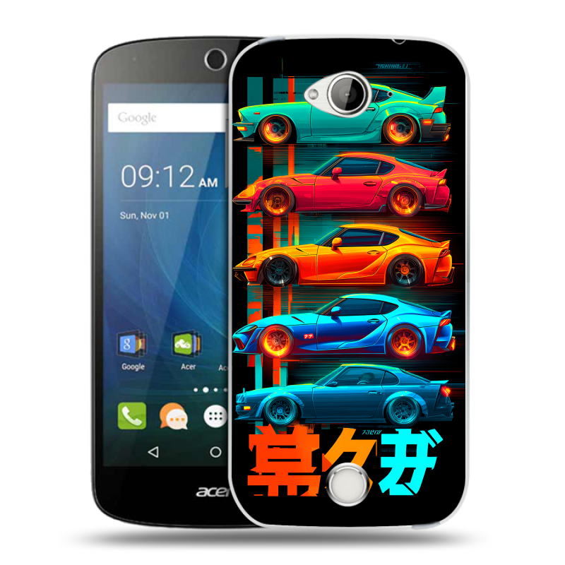 Силиконовый чехол на Acer Liquid Z530 с принтом машины тачки Силиконовый чехол на Acer Liquid Z530 с принтом машины тачки
