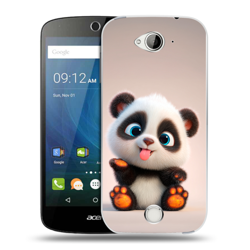 Силиконовый чехол на Acer Liquid Z530 с принтом милая панда Силиконовый чехол на Acer Liquid Z530 с принтом милая панда