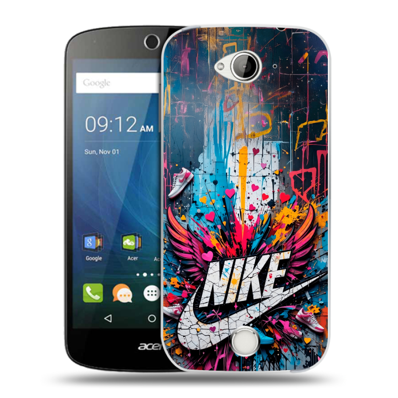 Силиконовый чехол на Acer Liquid Z530 с принтом Nike Найк Силиконовый чехол на Acer Liquid Z530 с принтом Nike Найк