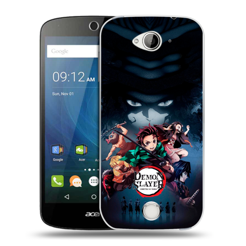Силиконовый чехол на Acer Liquid Z530 с принтом Demon Slayer Клинок рассекающий демонов Силиконовый чехол на Acer Liquid Z530 с принтом Demon Slayer Клинок рассекающий демонов