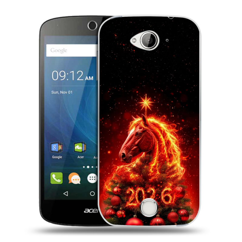 Силиконовый чехол на Acer Liquid Z530 с принтом Новый год Силиконовый чехол на Acer Liquid Z530 с принтом Новый год