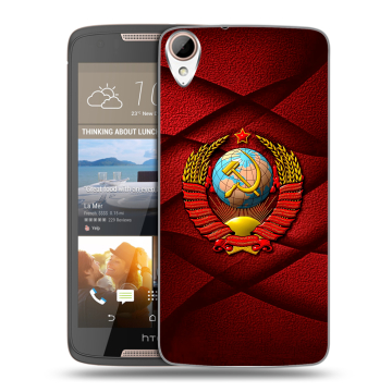 Силиконовый чехол на HTC Desire 828 с принтом Герб СССР