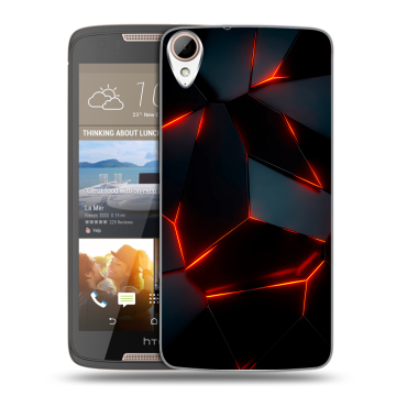 Силиконовый чехол на HTC Desire 828 с принтом Яркие абстракции