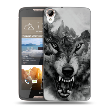 Силиконовый чехол на HTC Desire 828 с принтом Волк
