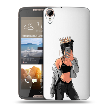Силиконовый чехол на HTC Desire 828 с принтом Женские принты