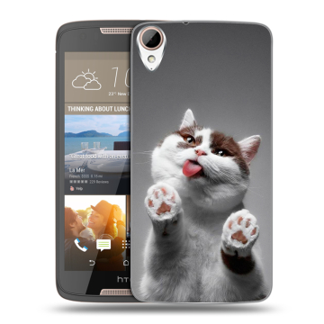 Силиконовый чехол на HTC Desire 828 с принтом Коты