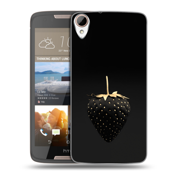 Силиконовый чехол на HTC Desire 828 с принтом Черная клубника