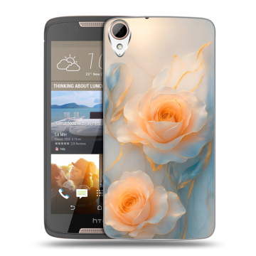Силиконовый чехол на HTC Desire 828 с принтом Женский