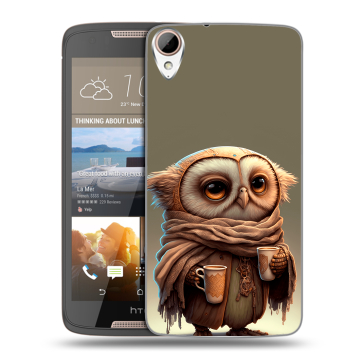 Силиконовый чехол на HTC Desire 828 с принтом Сова