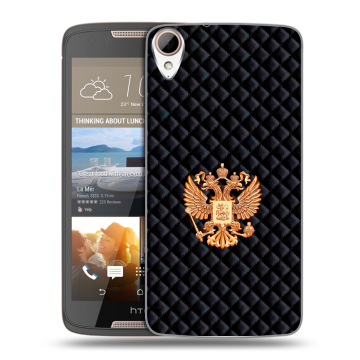 Силиконовый чехол на HTC Desire 828 с принтом Герб России принт