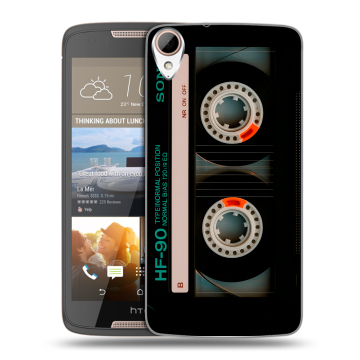Силиконовый чехол на HTC Desire 828 с принтом Кассета