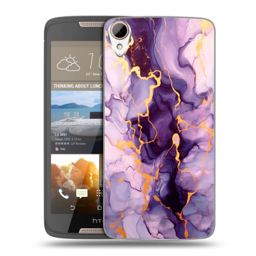 Силиконовый чехол на HTC Desire 828 с принтом Мрамор