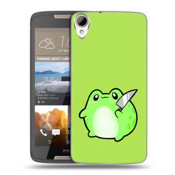 Силиконовый чехол на HTC Desire 828 с принтом Лягушенок
