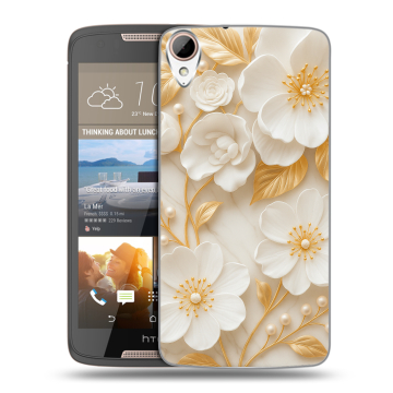 Силиконовый чехол на HTC Desire 828 с принтом Цветы