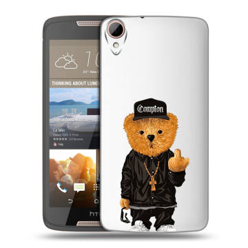 Силиконовый чехол на HTC Desire 828 с принтом Мишка