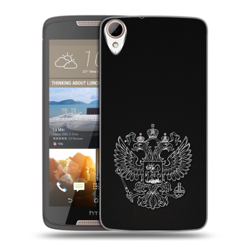Силиконовый чехол на HTC Desire 828 с принтом Герб России