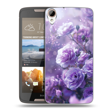 Силиконовый чехол на HTC Desire 828 с принтом Розы цветы Силиконовый чехол на HTC Desire 828 с принтом Розы цветы