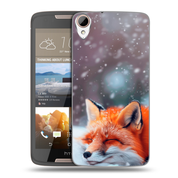 Силиконовый чехол на HTC Desire 828 с принтом лиса
