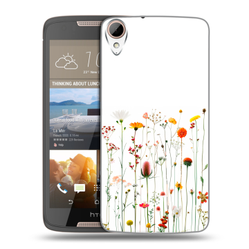 Силиконовый чехол на HTC Desire 828 с принтом цветы