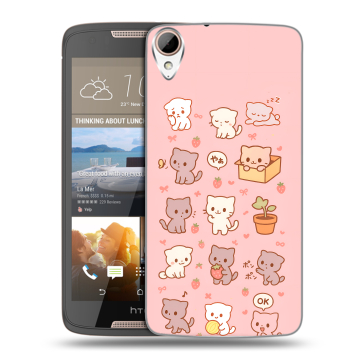 Силиконовый чехол на HTC Desire 828 с принтом Hello Kitty Хелоу Кити