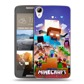 Силиконовый чехол на HTC Desire 828 с принтом Майнкрафт Minecraft Силиконовый чехол на HTC Desire 828 с принтом Майнкрафт Minecraft