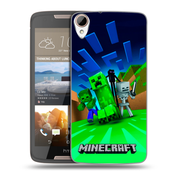 Силиконовый чехол на HTC Desire 828 с принтом Майнкрафт Силиконовый чехол на HTC Desire 828 с принтом Майнкрафт