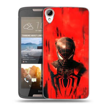 Силиконовый чехол на HTC Desire 828 с принтом человек паук spiderman